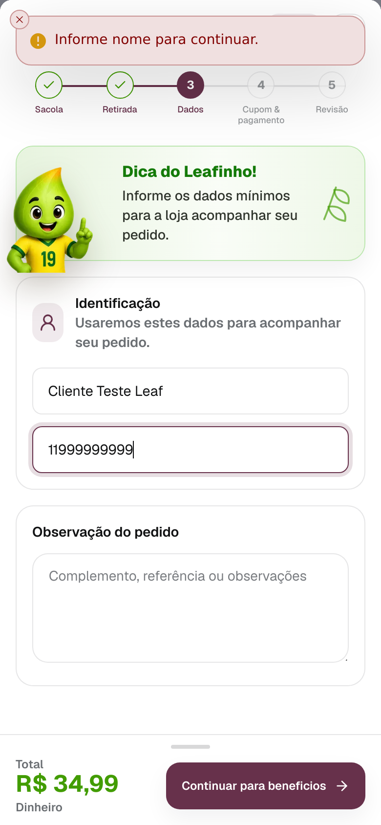 Pagamento WG